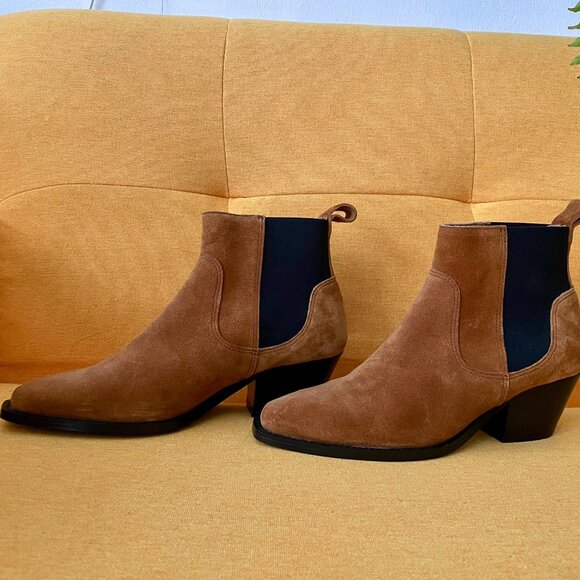 Everlane - Suede Chelsea Ankle Boot - Womens - Brown - Size 6 - Picture 1 of 16